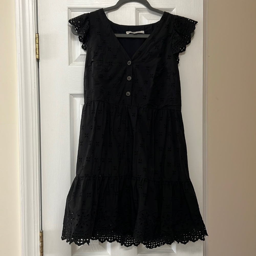 LOFT dress lace with solid under-dress not see-through size 0 $14